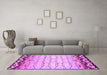 Machine Washable Abstract Pink Contemporary Rug in a Living Room, wshcon2577pnk