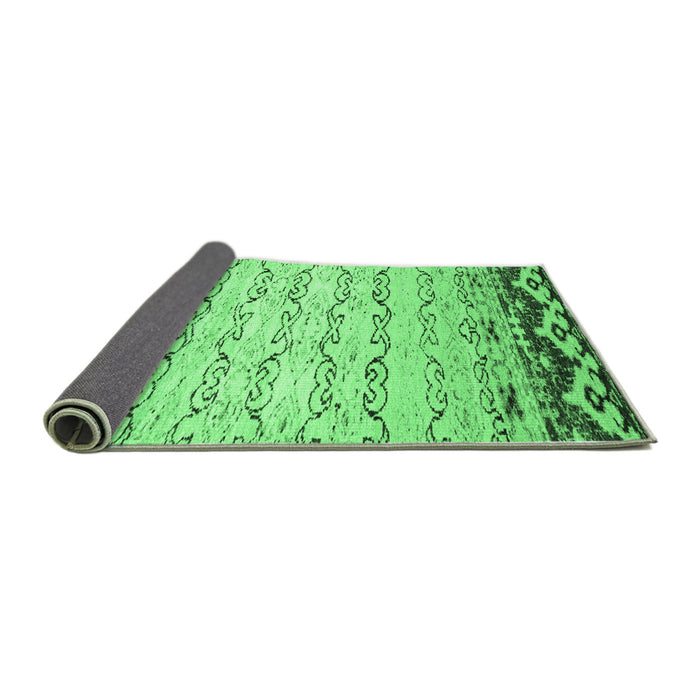 Sideview of Abstract Emerald Green Contemporary Rug, con2577emgrn