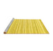 Sideview of Machine Washable Solid Yellow Modern Rug, wshcon2578yw