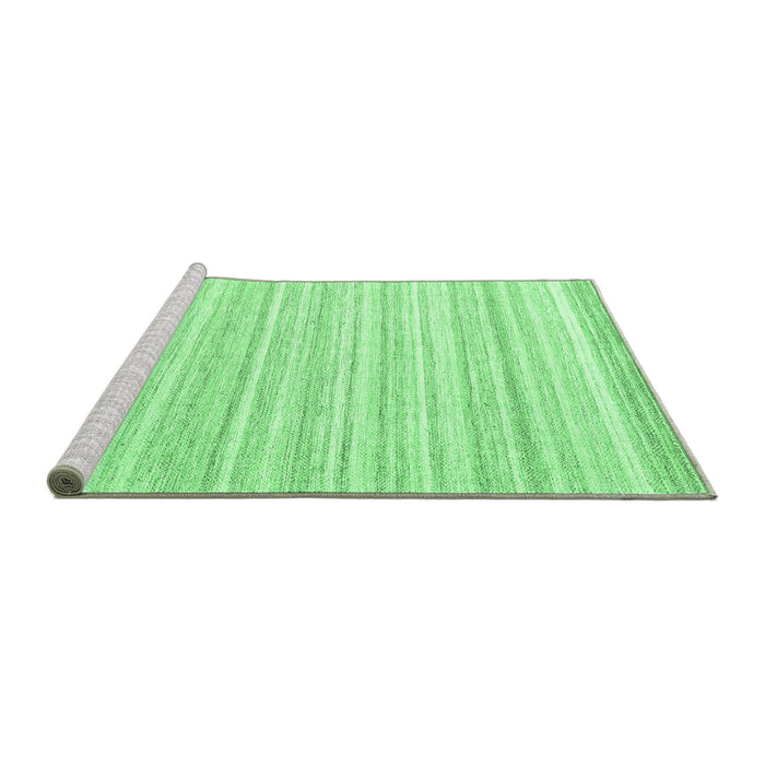 Sideview of Machine Washable Solid Emerald Green Modern Area Rugs, wshcon2578emgrn