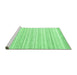 Sideview of Machine Washable Solid Emerald Green Modern Area Rugs, wshcon2578emgrn