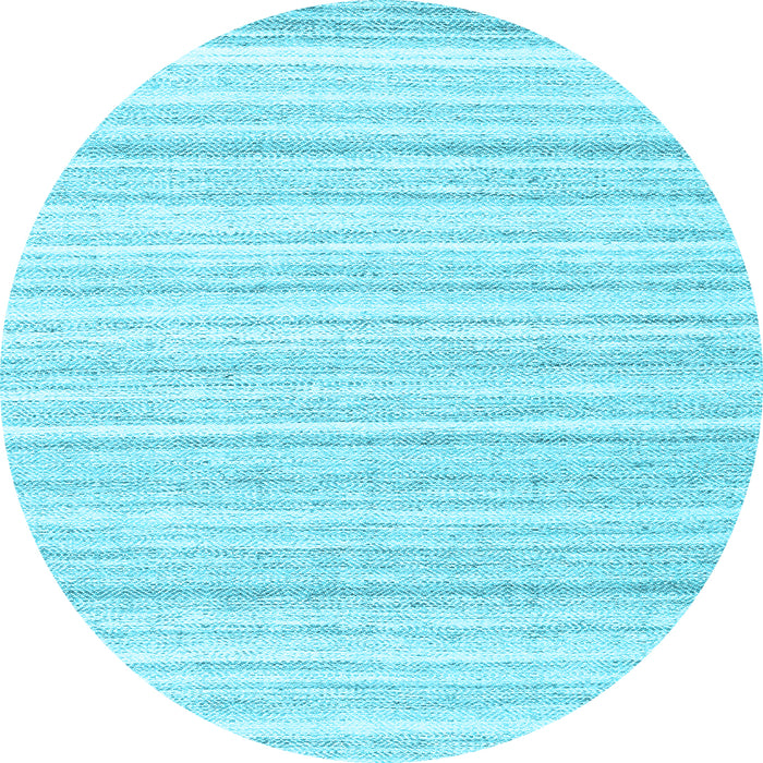 Round Machine Washable Solid Light Blue Modern Rug, wshcon2578lblu