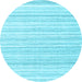 Round Machine Washable Solid Light Blue Modern Rug, wshcon2578lblu