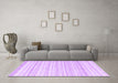 Machine Washable Solid Purple Modern Area Rugs in a Living Room, wshcon2578pur