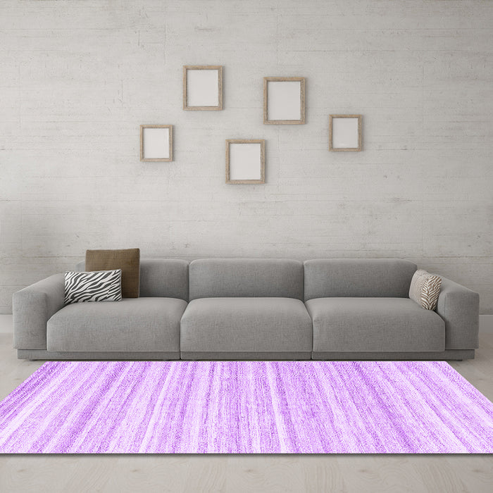 Machine Washable Solid Purple Modern Area Rugs in a Living Room, wshcon2578pur