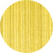 Round Solid Yellow Modern Rug, con2578yw