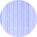 Round Solid Blue Modern Rug, con2578blu