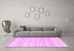 Machine Washable Solid Pink Modern Rug in a Living Room, wshcon2578pnk