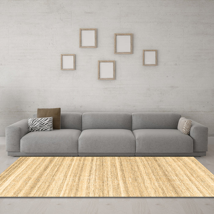 Machine Washable Solid Brown Modern Rug in a Living Room,, wshcon2578brn