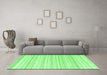 Machine Washable Solid Green Modern Area Rugs in a Living Room,, wshcon2578grn