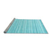 Sideview of Machine Washable Solid Light Blue Modern Rug, wshcon2578lblu