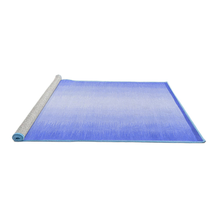 Sideview of Machine Washable Abstract Blue Contemporary Rug, wshcon2579blu