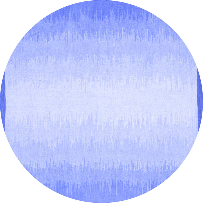 Round Machine Washable Abstract Blue Contemporary Rug, wshcon2579blu