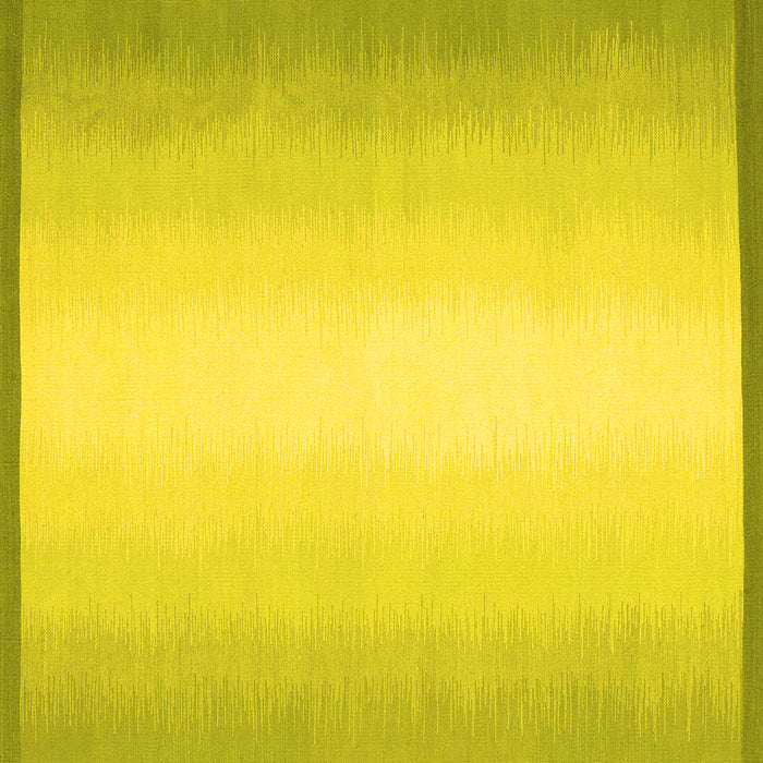Square Machine Washable Abstract Yellow Contemporary Rug, wshcon2579yw