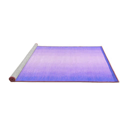 Sideview of Machine Washable Abstract Purple Contemporary Area Rugs, wshcon2579pur
