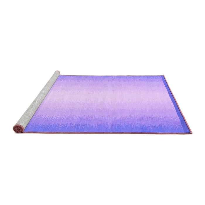 Sideview of Machine Washable Abstract Purple Contemporary Area Rugs, wshcon2579pur