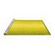 Sideview of Machine Washable Abstract Yellow Contemporary Rug, wshcon2579yw