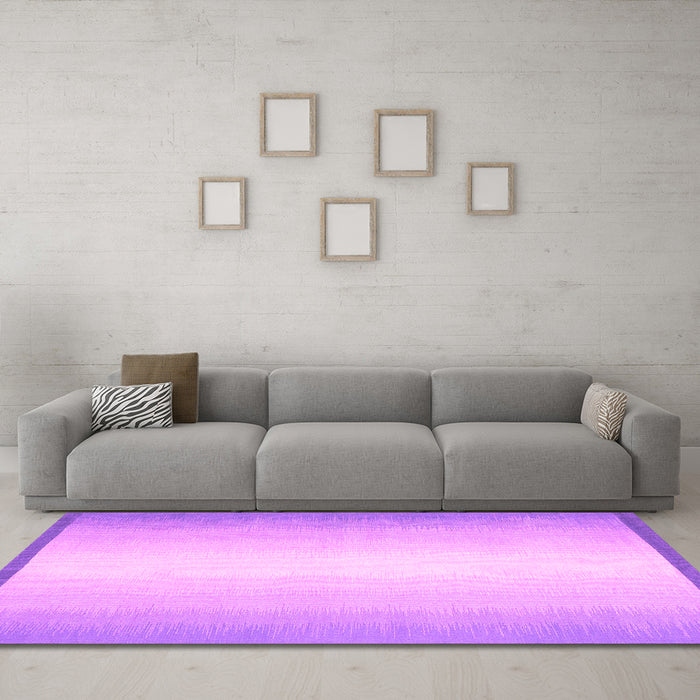 Machine Washable Abstract Pink Contemporary Rug in a Living Room, wshcon2579pnk