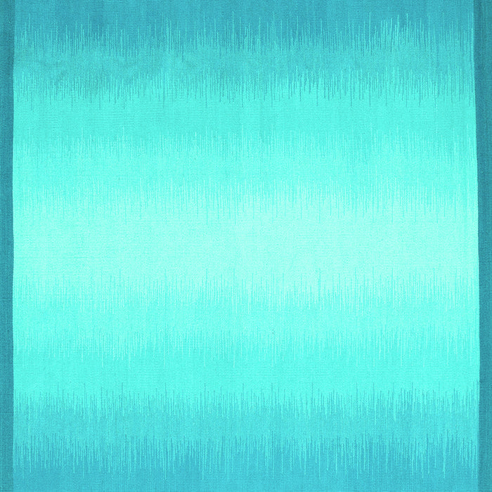 Square Machine Washable Abstract Turquoise Contemporary Area Rugs, wshcon2579turq