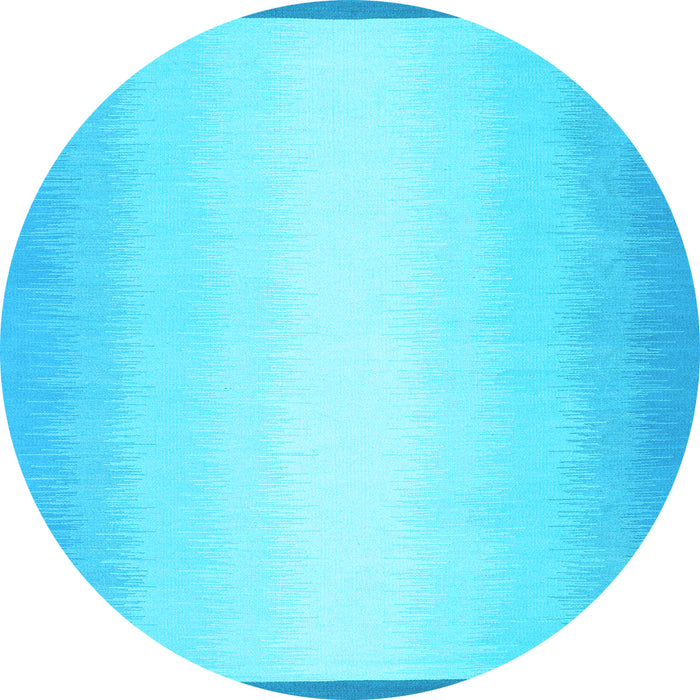 Round Machine Washable Abstract Light Blue Contemporary Rug, wshcon2579lblu