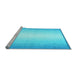 Sideview of Machine Washable Abstract Light Blue Contemporary Rug, wshcon2579lblu