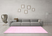 Machine Washable Abstract Pink Contemporary Rug in a Living Room, wshcon257pnk