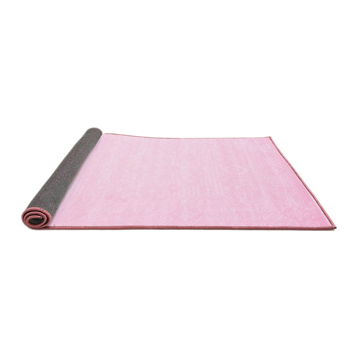 Sideview of Abstract Pink Contemporary Rug, con257pnk