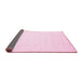 Sideview of Abstract Pink Contemporary Rug, con257pnk