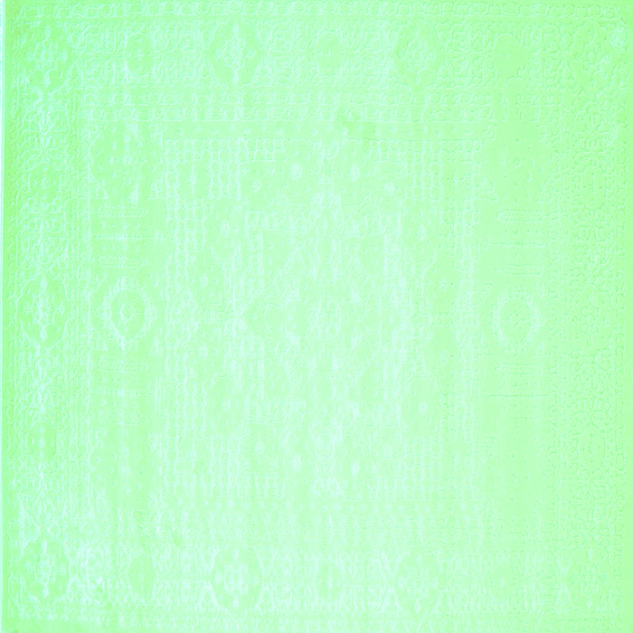 Square Machine Washable Abstract Turquoise Contemporary Area Rugs, wshcon257turq