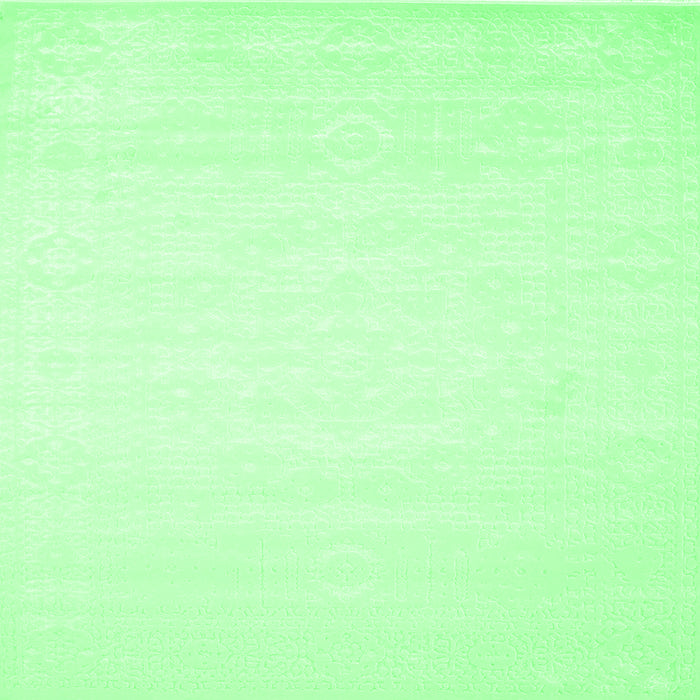 Square Machine Washable Abstract Emerald Green Contemporary Area Rugs, wshcon257emgrn