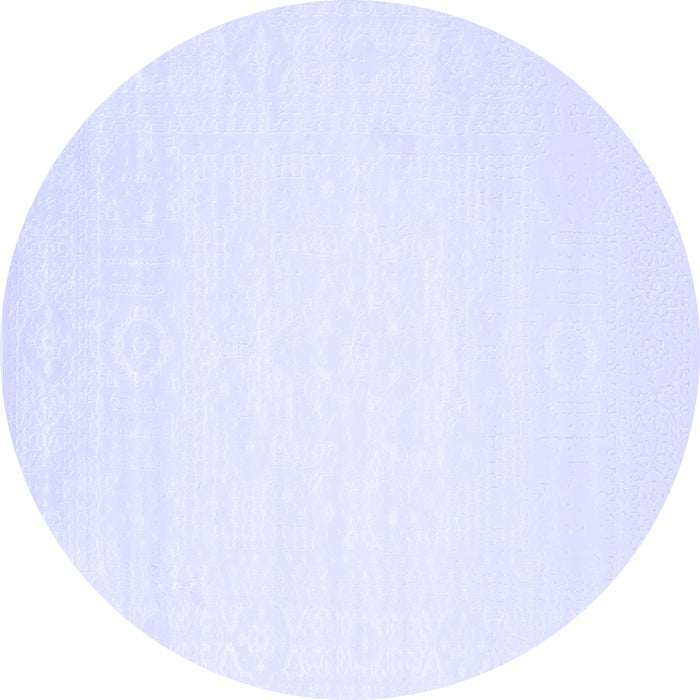 Round Machine Washable Abstract Blue Contemporary Rug, wshcon257blu