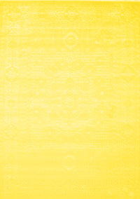 Abstract Yellow Contemporary Rug, con257yw