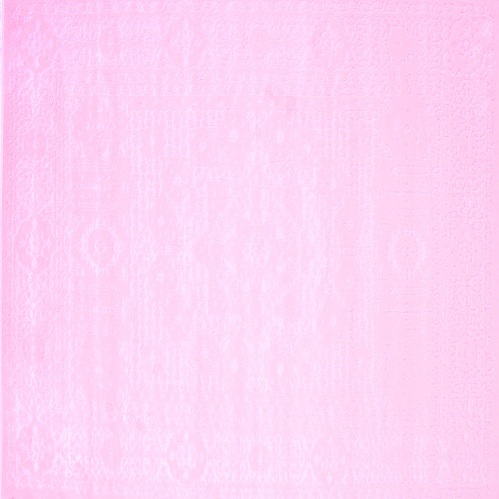 Square Machine Washable Abstract Purple Contemporary Area Rugs, wshcon257pur