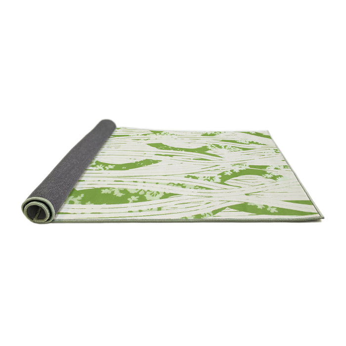 Thickness of Contemporary Green Modern Rug, con258