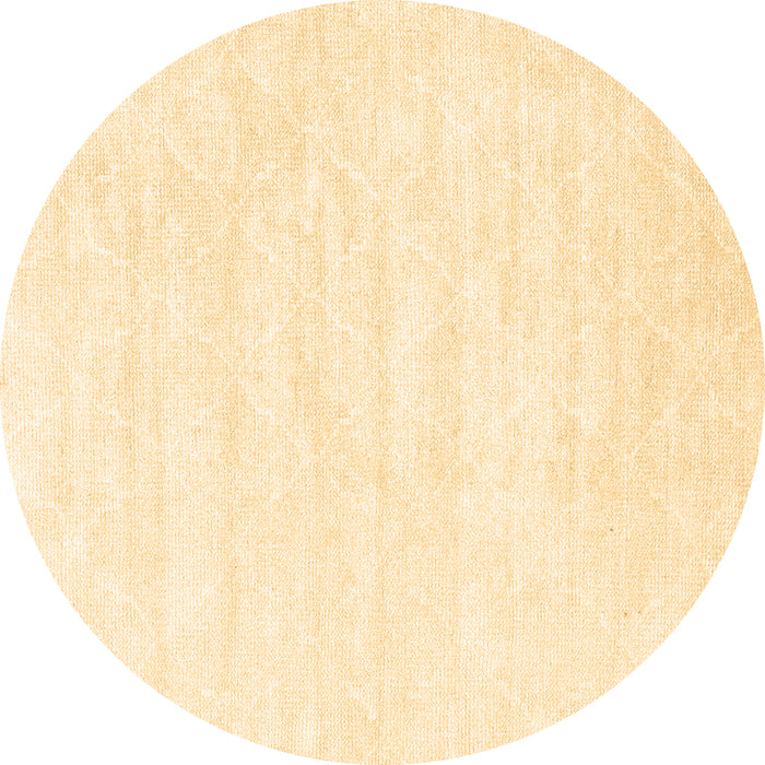 Round Abstract Brown Contemporary Rug, con2580brn