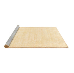 Sideview of Machine Washable Abstract Brown Contemporary Rug, wshcon2580brn