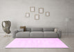 Machine Washable Abstract Pink Contemporary Rug in a Living Room, wshcon2580pnk