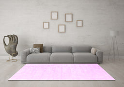 Machine Washable Abstract Pink Contemporary Rug in a Living Room, wshcon2580pnk
