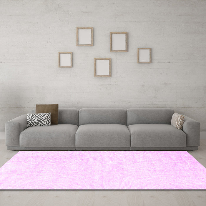 Machine Washable Abstract Pink Contemporary Rug in a Living Room, wshcon2580pnk
