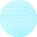 Round Abstract Light Blue Contemporary Rug, con2580lblu