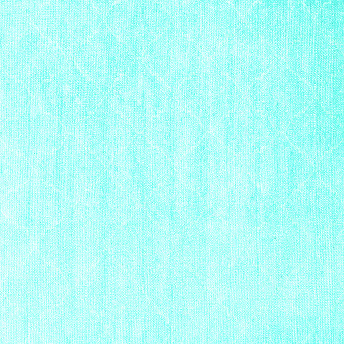 Square Machine Washable Abstract Turquoise Contemporary Area Rugs, wshcon2580turq