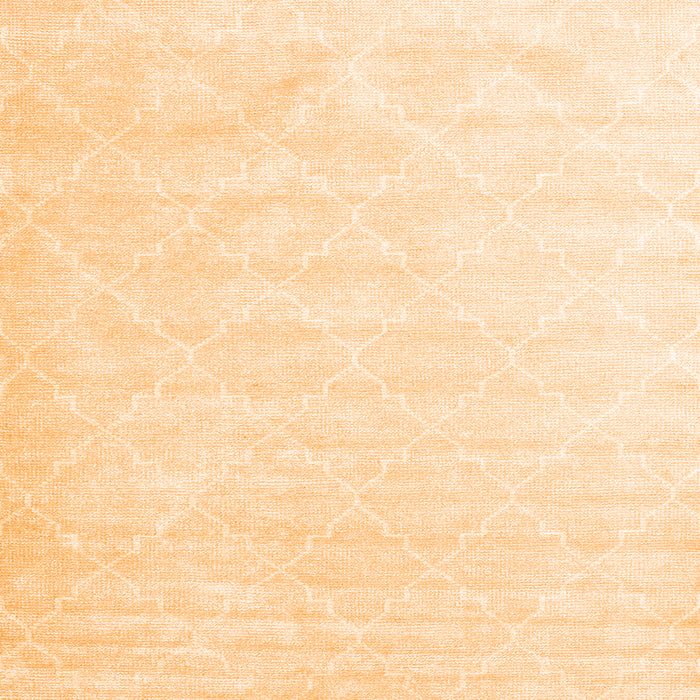 Round Machine Washable Abstract Orange Contemporary Area Rugs, wshcon2581org