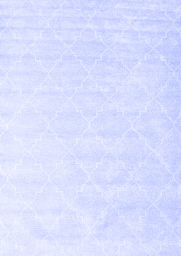 Abstract Blue Contemporary Rug, con2581blu
