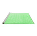 Sideview of Machine Washable Abstract Emerald Green Contemporary Area Rugs, wshcon2581emgrn