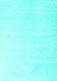 Abstract Turquoise Contemporary Rug, con2581turq