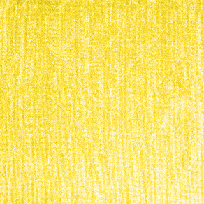 Square Abstract Yellow Contemporary Rug, con2581yw