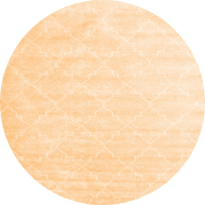Square Abstract Orange Contemporary Rug, con2581org