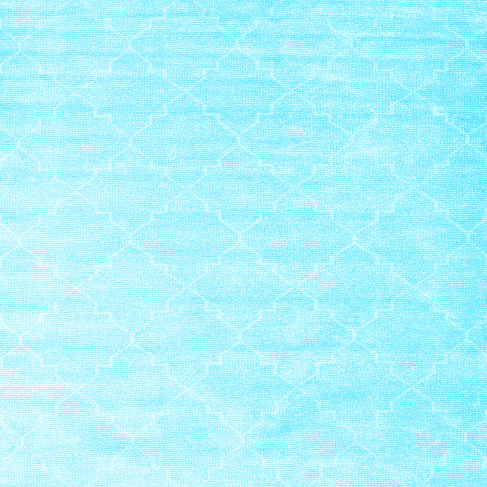 Square Machine Washable Abstract Light Blue Contemporary Rug, wshcon2581lblu