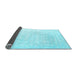 Sideview of Abstract Light Blue Contemporary Rug, con2581lblu