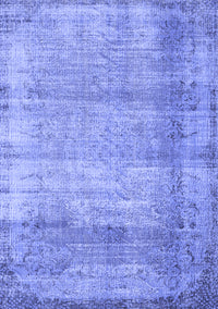 Abstract Blue Contemporary Rug, con2582blu